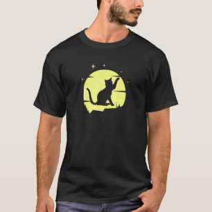 T-shirt Chat Black Moon Animal Domestique Miaou Minou