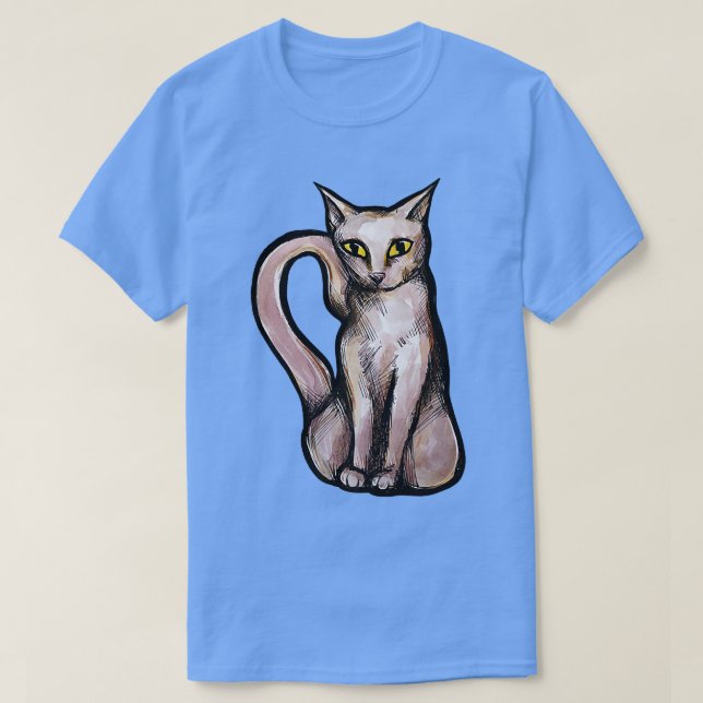 T-shirt Chat blanc  (Design devant)