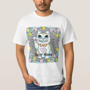 T-shirt Chat blanc chanceux
