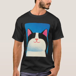 T-shirt Chat Blanc et Noir