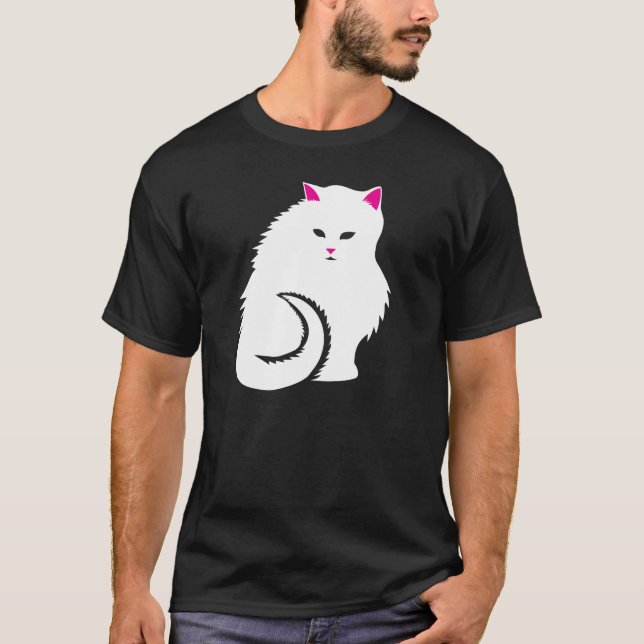 T-shirt Chat blanc mignon de Kitty (Devant)