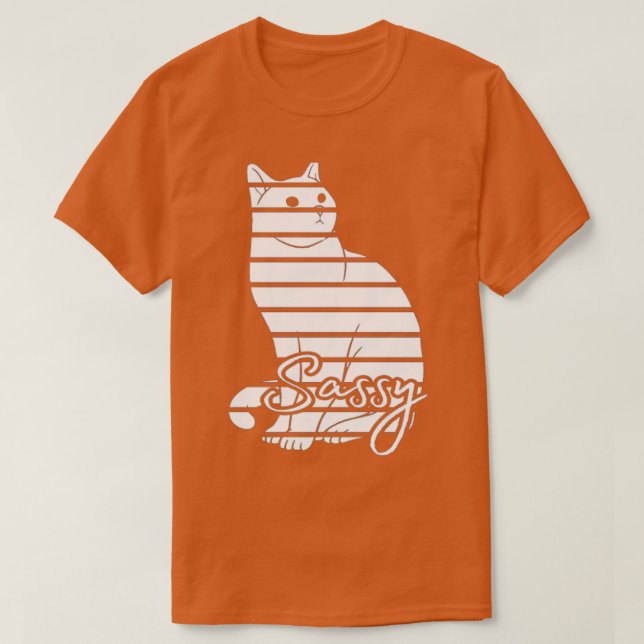 T-shirt Chat blanc Sassy (Design devant)