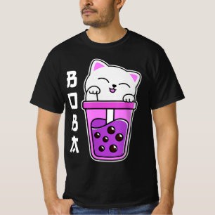 T-shirt Chat Boba Anime Bubble Tea Neko Girls Kawaii Girls