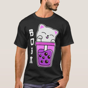 T-shirt Chat Boba Anime Bubble Tea Neko Girls Kawaii Girls