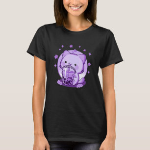 T-shirt Chat Boba Buvant du Thé Boba Mignon Chat Japonais