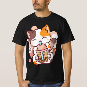 T-shirt Chat Boba Tea Bubble Tea Anime Kawaii Neko pour fi