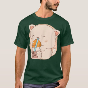 T-shirt Chat Boba Tea Buble Tea Anime Kawaii Neko Japonais