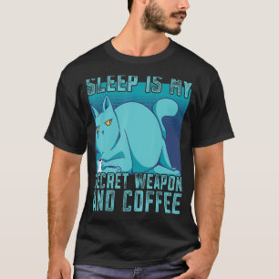 T-shirt Chat Boire Café Fatigué J'Ai Besoin De Café