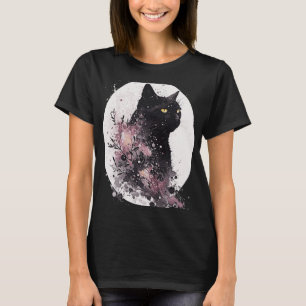 T-shirt Chat Bombay Chat japonais cerisier Fleur d'aquarel