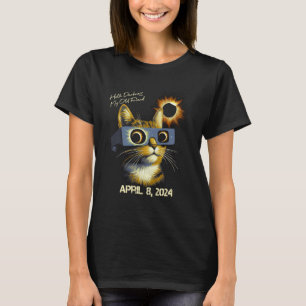 T-shirt Chat Bonjour Obscurité Mon Vieux Ami Éclipse Solai