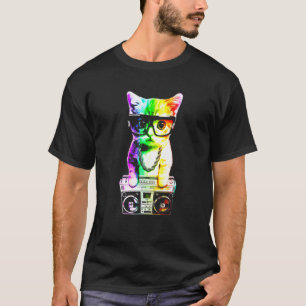 T-shirt Chat Boombox casquette