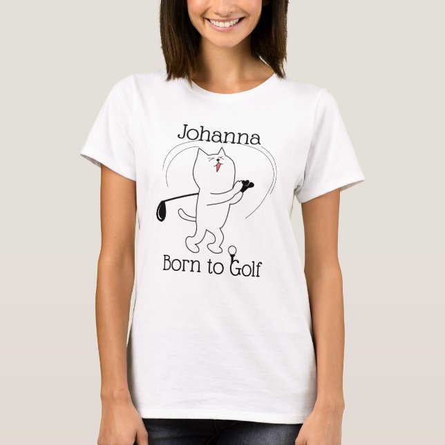 T-shirt Chat Born au Golf (Devant)