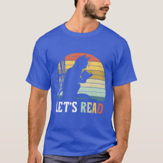 T-shirt Chat bouquiniste laisse lire drôle chat lisant un