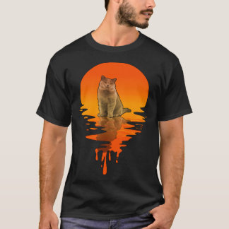 T-shirt Chat britannique à poil court de style rétro vinta