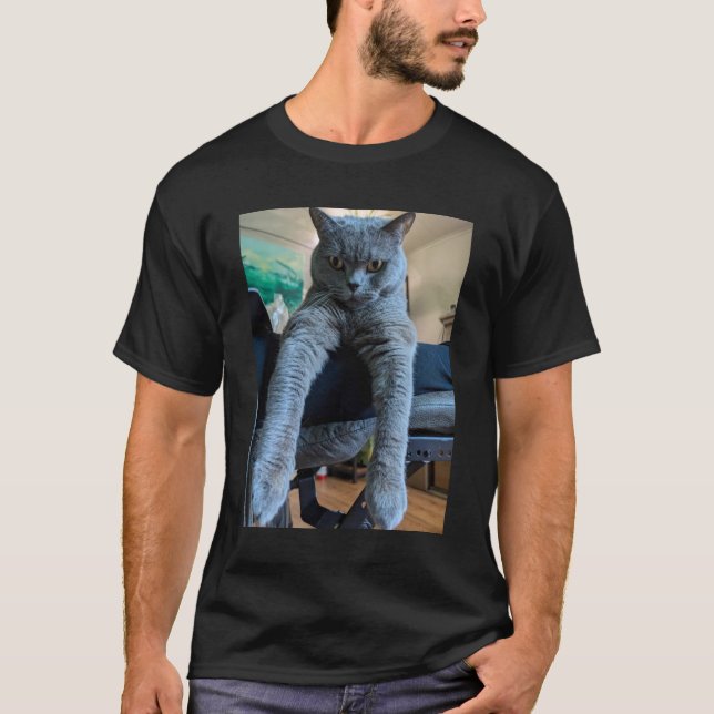 T-shirt Chat britannique Shorthair Kitty Lay Hanging (Devant)