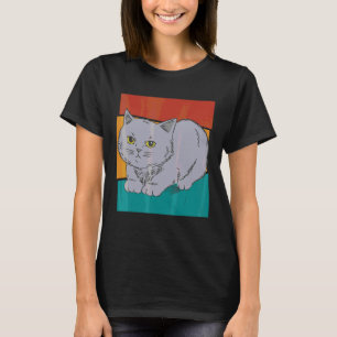 T-shirt Chat britannique vintage Shorthair