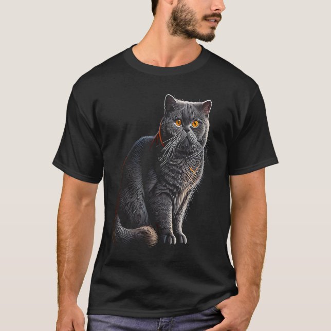 T-shirt Chat British Shorthair  16 (Devant)
