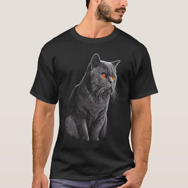 T-shirt Chat British Shorthair  22 (Devant)