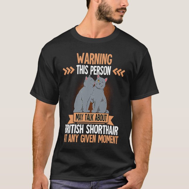 T-shirt Chat British Shorthair 37 (Devant)