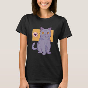 T-shirt Chat British Shorthair Animal Domestique Miaou Amo