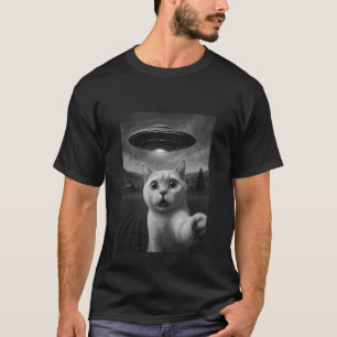 T-shirt Chat Burmilla Selfie Drôle Abduction Alien Mème Ar