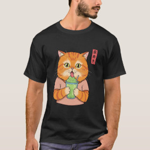 T-shirt Chat Buvant Slushy Ambiance Été Drôle Graphique
