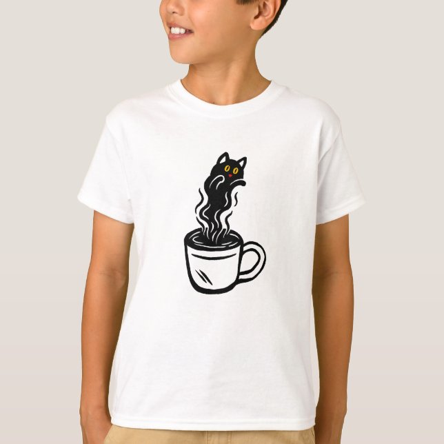 T-shirt Chat Café (Devant)