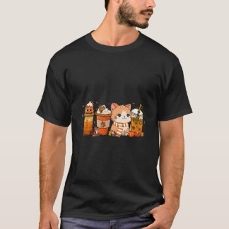 T-shirt Chat Café au Lait au Curry de Citrouille Automne S