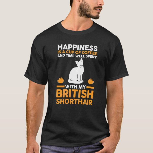T-shirt Chat Café British Shorthair (Devant)
