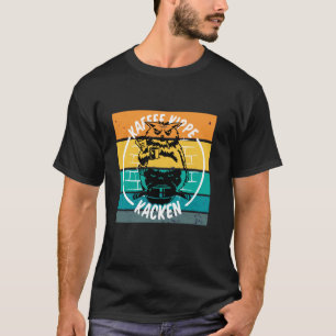 T-shirt Chat café cigarette routine du matin humour journa