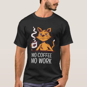T-shirt Chat Café Grain de Café Hommes Femmes
