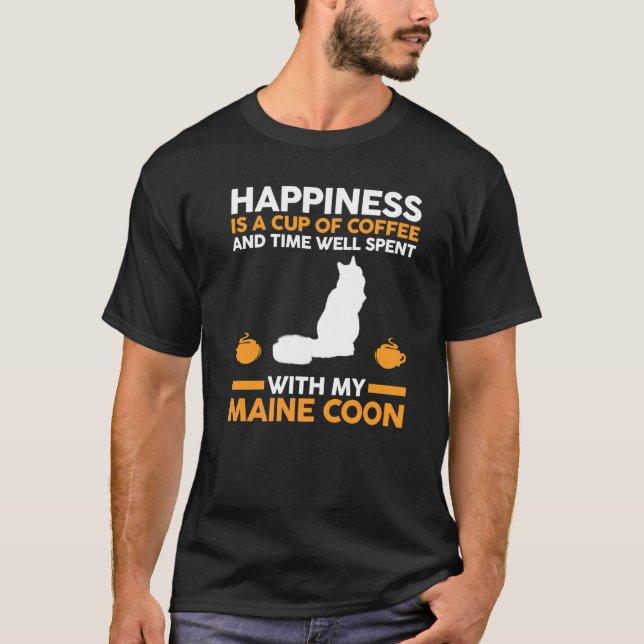 T-shirt Chat Café Maine Coon (Devant)