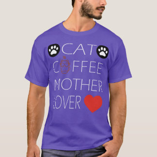 T-shirt chat café mère lovercats amoureux animal