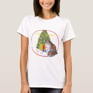 T-shirt Chat calico persan Noël