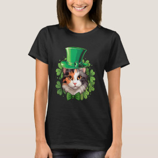 T-shirt Chat calicot drôle de la Saint-Patrick