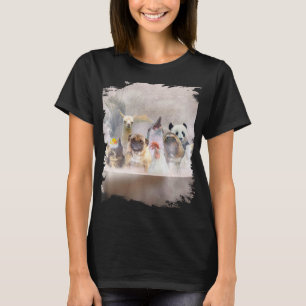 T-shirt Chat Carlin Chien poule Sloth Llama Panda Dauphin