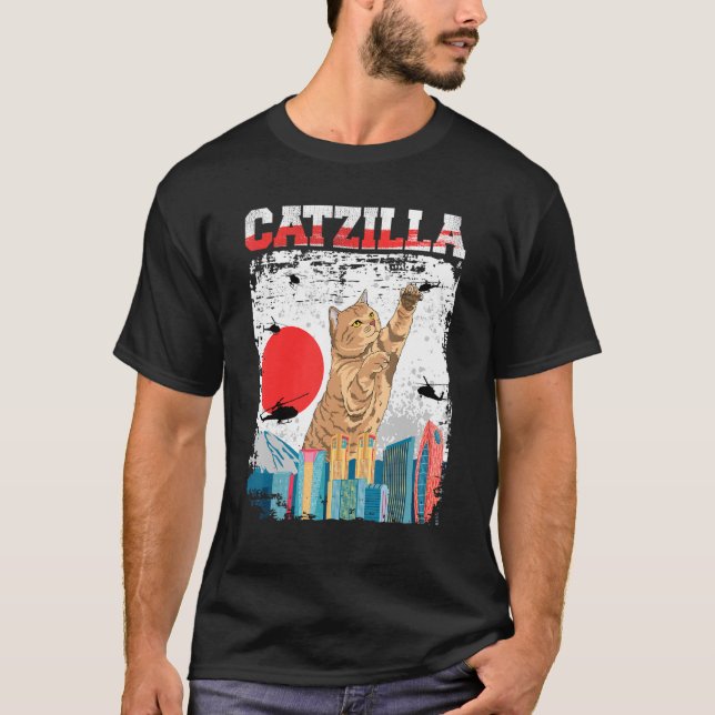 T-shirt chat catzilla (Devant)