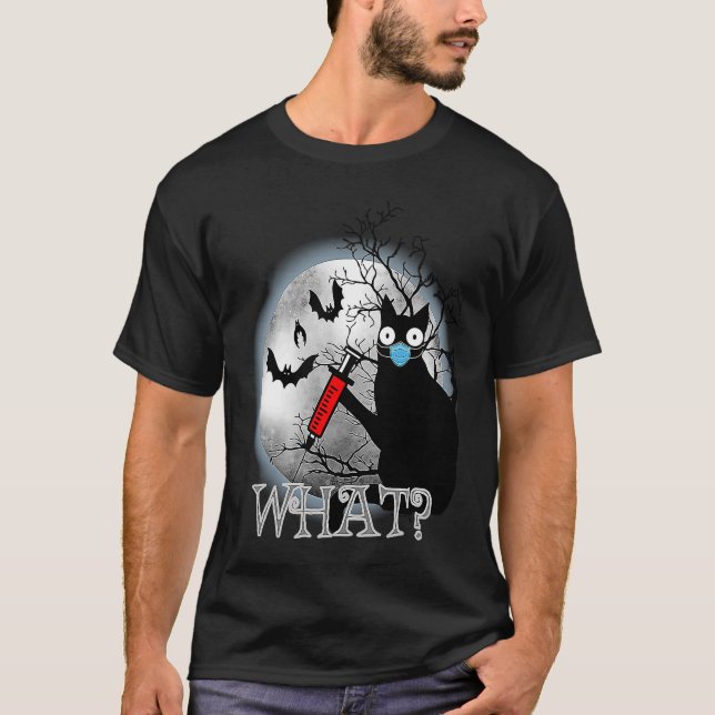 T-shirt Chat Ce Assassin Meurtre Chat & Syringe Hallowee (Devant)