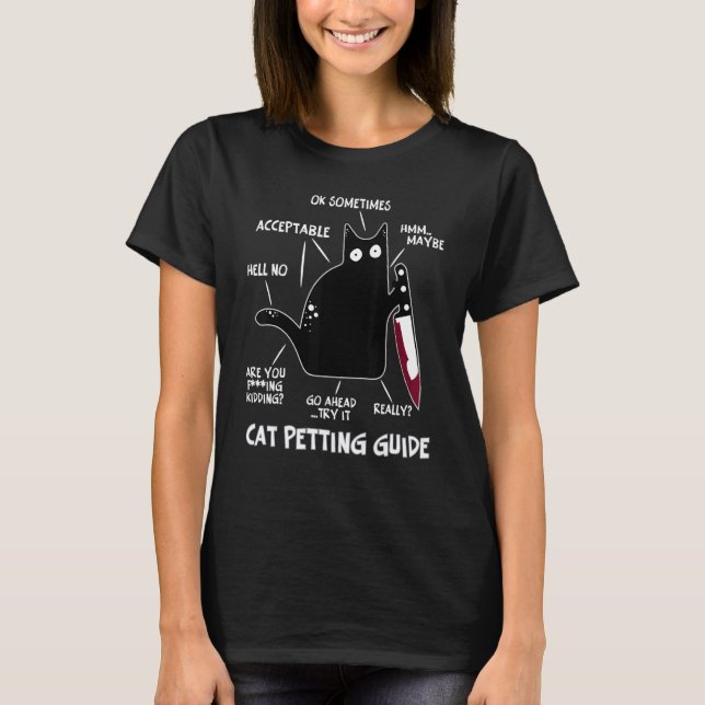 T-shirt Chat Ce Meurtrier Black Chat Guide de mouture Hall (Devant)