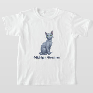 T-shirt Chat céleste rêveur de minuit