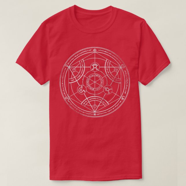T-shirt Chat cercle transmutation humaine 4 (Design devant)