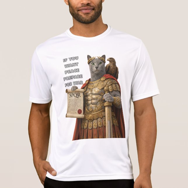 T-shirt Chat César Bleu Russe (Devant)