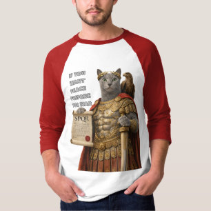 T-shirt Chat César Bleu Russe
