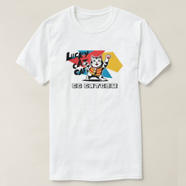 T-shirt Chat chanceux [ CC-CatCow ] (Design devant)