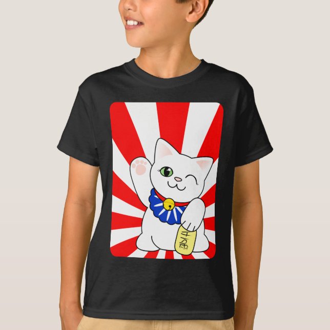 T-shirt Chat chanceux de Maneki Neko (Devant)