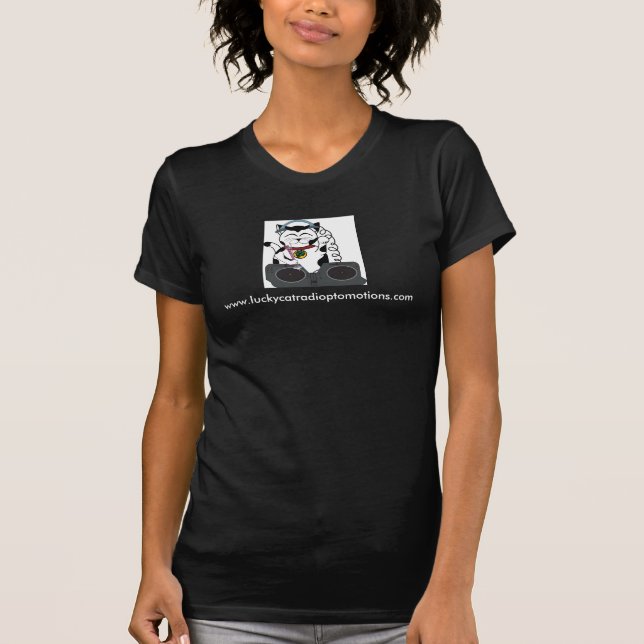 T-shirt chat chanceux du DJ (Devant)