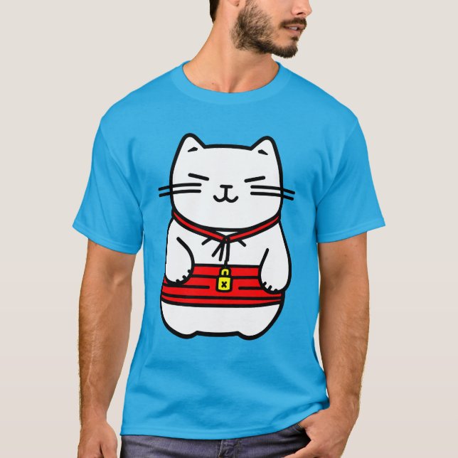 T-shirt Chat chanceux japonais ou Maneki-Neko (Devant)