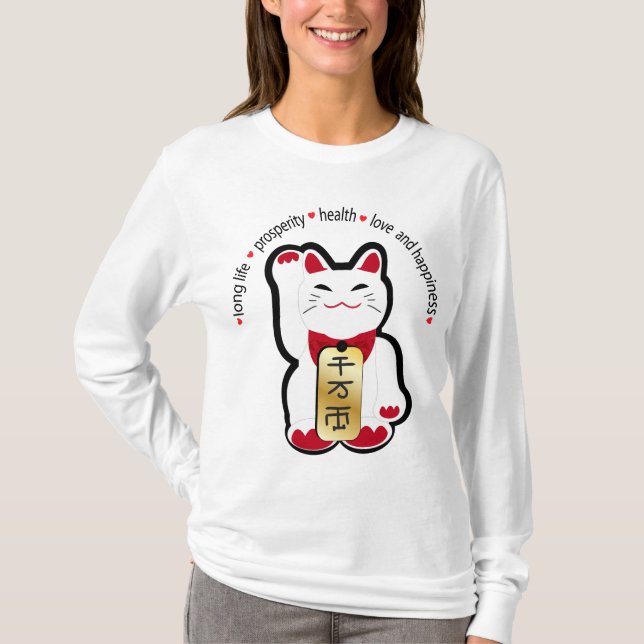T-shirt Chat chanceux - Maneki Neko (Devant)