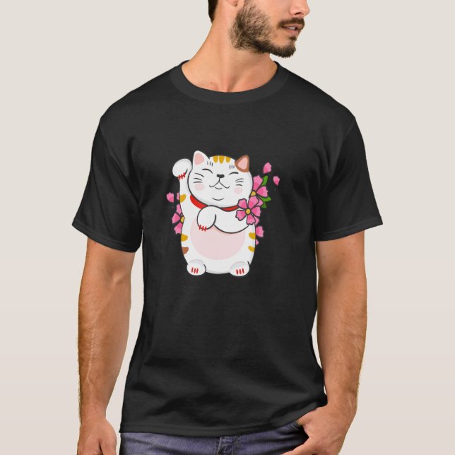 T-shirt Chat chanceux Maneki Neko (Devant)