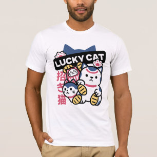 T-shirt Chat Chanceux Maneki Neko – Chat de Fortune Japona